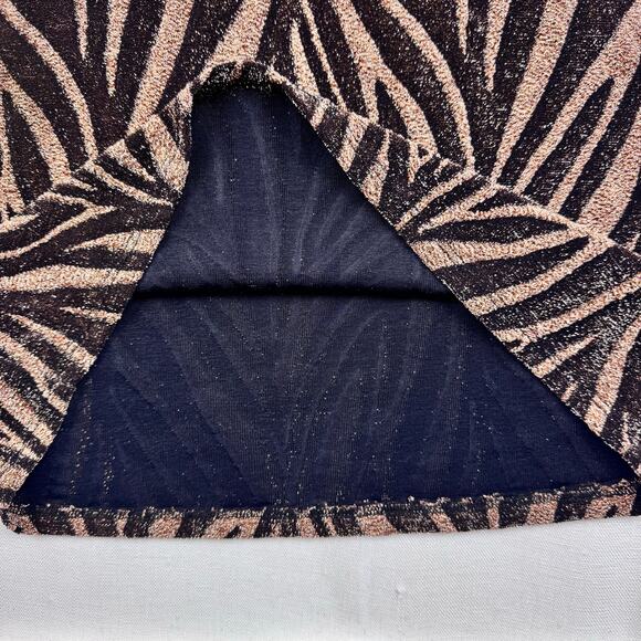 Venus shimmery Zebra Print bodycon dress Size L - Picture 5 of 8